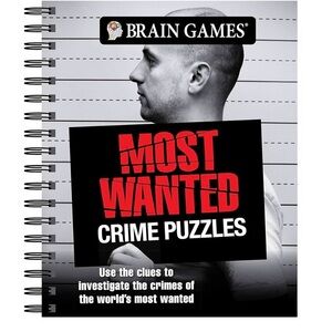 Brain Games Most Wanted Crime Puzzles - Black and Red